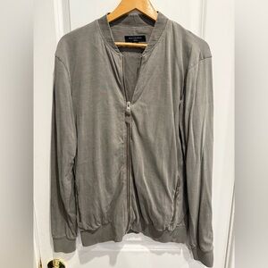All Saints Charcoal Zip-Up Jacket